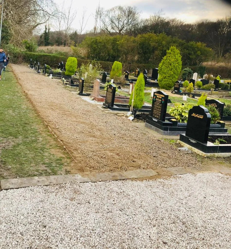 A Muslim woman completing her funeral wishes declaration with support